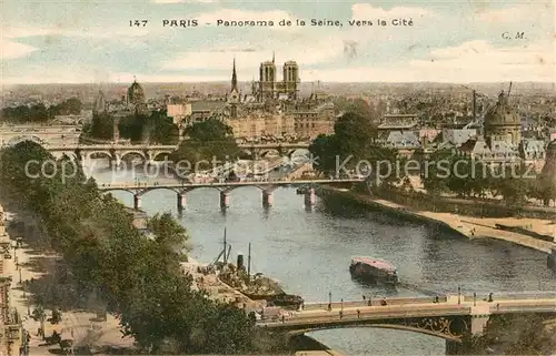 AK / Ansichtskarte Paris Panorama de la Seine vers la Cite Kat. Paris