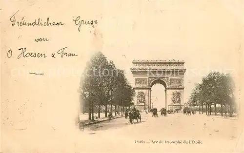 AK / Ansichtskarte Paris Arc de Triomphe de l Etoile Kat. Paris