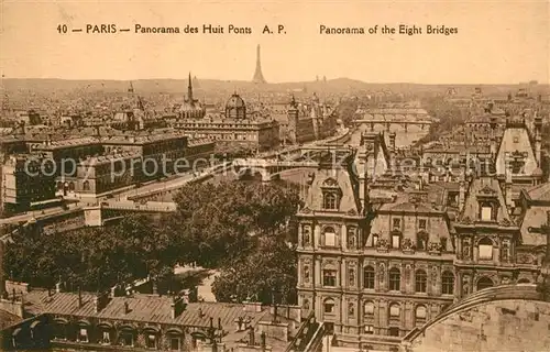 AK / Ansichtskarte Paris Panorama des Huit Ponts Panorama of the Eight Bridges Kat. Paris