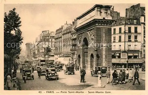 AK / Ansichtskarte Paris Porte Saint Martin Kat. Paris