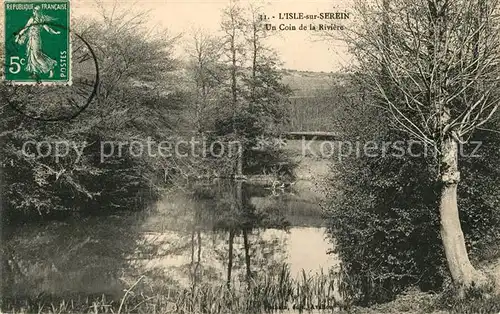 AK / Ansichtskarte Isle sur Serein Un Coin de la Riviere