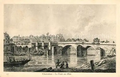 AK / Ansichtskarte Charenton le Pont Pont en 1820 Kat. Charenton le Pont