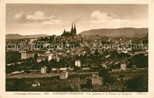 AK / Ansichtskarte Clermont Ferrand Puy de Dome Vue generale et le Plateau de Gergovia Kat. Clermont Ferrand