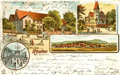 AK / Ansichtskarte Rheden Gasthaus Ebeling Schloss Panorama Kat. Rheden