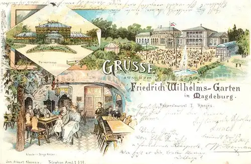 AK / Ansichtskarte Magdeburg Friedrich Wilhelms Garten Palmenhaus Kat. Magdeburg
