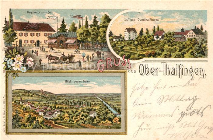 AK / Ansichtskarte Thalfingen Gasthaus zum Bad Schloss Oberthalfingen