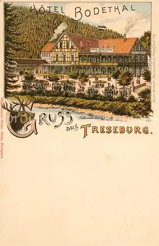 AK / Ansichtskarte Treseburg Thale Hotel Bodethal