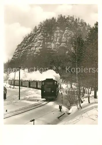 AK / Ansichtskarte Lokomotive Schmalspurbahn Oybin Zittauer Gebirge  Kat. Eisenbahn