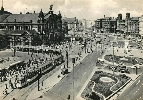 AK / Ansichtskarte Strassenbahn Frankfurt am Main Hauptbahnhof Kat. Strassenbahn