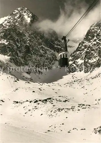 AK / Ansichtskarte Seilbahn Tatransky Narodny Park Lanovka na Lomnicky stit Kat. Bahnen