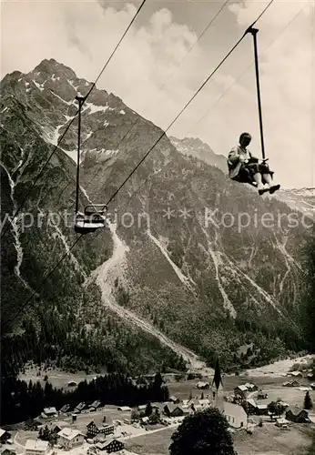 AK / Ansichtskarte Sessellift Zaferna Kleinwalsertal Mittelberg Kat. Bahnen