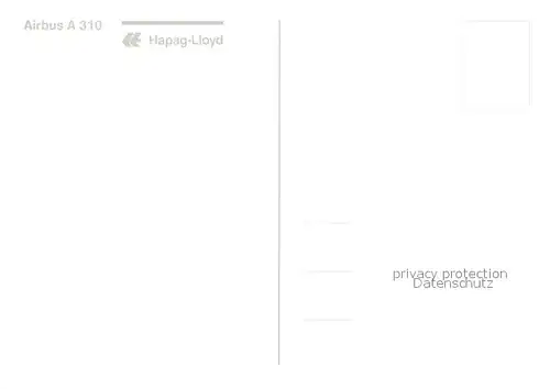 AK / Ansichtskarte Flugzeuge Zivil Hapag Lloyd Airbus A 310 Kat. Airplanes Avions