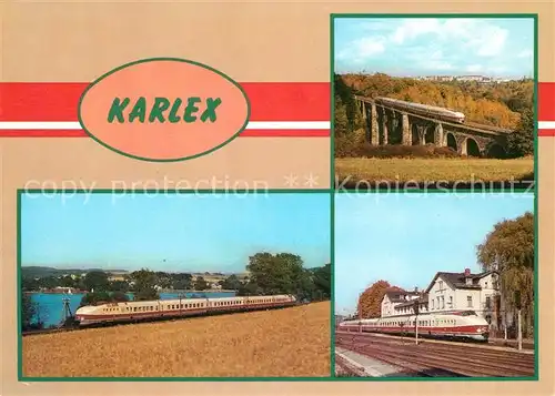 AK / Ansichtskarte Eisenbahn Karlex VT 175.0 Talsperre Pirk Bahnhof Weischlitz Kat. Eisenbahn
