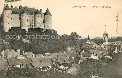 AK / Ansichtskarte Luynes Indre et Loire Chateau et Eglise