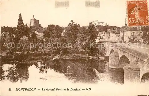 AK / Ansichtskarte Montbazon Grand Pont et le Donjon Kat. Montbazon