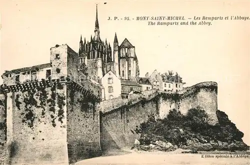 AK / Ansichtskarte Mont Saint Michel Les Remparts et lAbbaye  Kat. Pontorson
