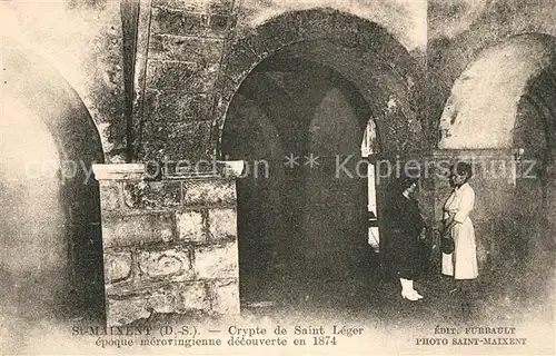 AK / Ansichtskarte Saint Maixent de Beugne Crypte de Saint Leger Kat. Saint Maixent de Beugne