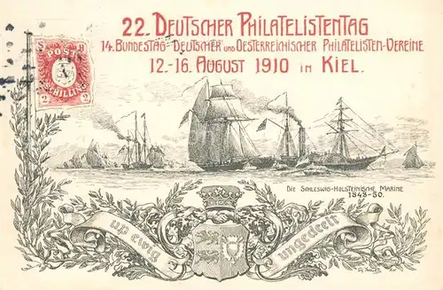 AK / Ansichtskarte Kiel Deutscher Philatelistentag Sonderstempel Kat. Kiel