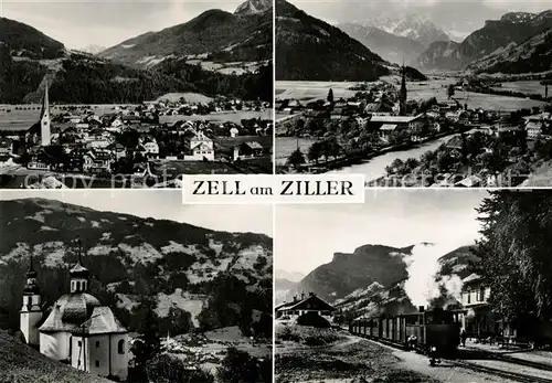 AK / Ansichtskarte Zell Ziller Tirol Kirche Eisenbahn Kat. Zell am Ziller