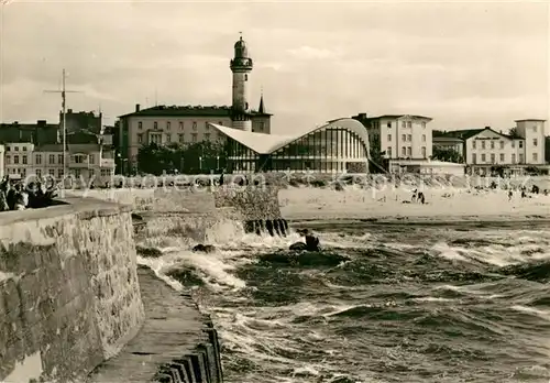 AK / Ansichtskarte Rostock Warnemuende Gaststaette Teepott Leuchtturm Kat. Rostock