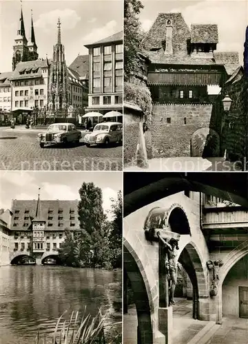 AK / Ansichtskarte Nuernberg Schoener Brunnen Sebalduskirche Burgamtmann Wohnung Kat. Nuernberg