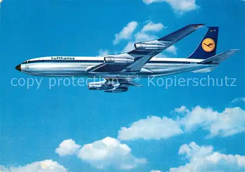 AK / Ansichtskarte Lufthansa Boeing 707 Intercontinental Jet  Kat. Flug