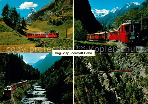 AK / Ansichtskarte Eisenbahn Brig Visp Zermatt Bahn  Kat. Eisenbahn