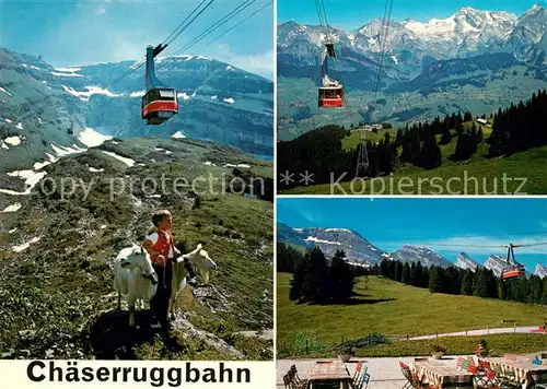 AK / Ansichtskarte Seilbahn Chaeserrugg Unterwasser Iltios Churfirsten Kat. Bahnen