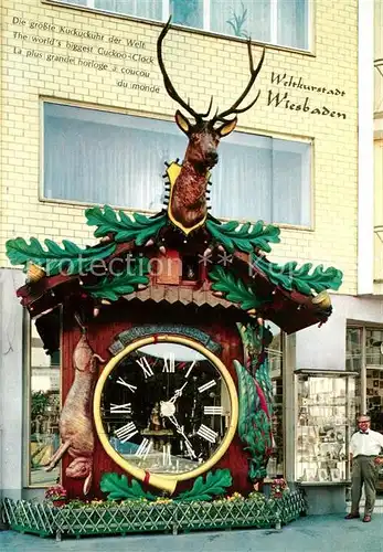 AK / Ansichtskarte Uhren Kuckucksuhr Wiesbaden  Kat. Technik