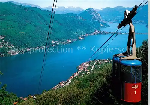 AK / Ansichtskarte Seilbahn Serpiano Brusino Arsizio Lago di Lugano San Salvatore  Kat. Bahnen