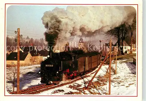 AK / Ansichtskarte Lokomotive Lok 991775 Cranzahl Schmalspurbahn  Kat. Eisenbahn