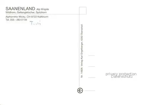 AK / Ansichtskarte Alphorn Alphortrio Wicky Saanenland Alp Wispile Wildhorn Spitzhorn Kat. Musik