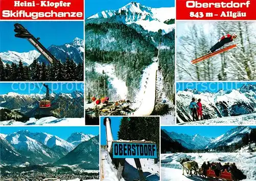 AK / Ansichtskarte Ski Flugschanze Heini Klopfer Oberstdorf Birgsautal Seilbahn Skispringen Kat. Sport
