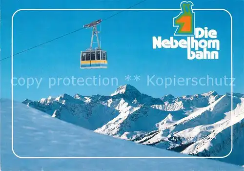 AK / Ansichtskarte Seilbahn Nebelhorn Oberstdorf  Kat. Bahnen