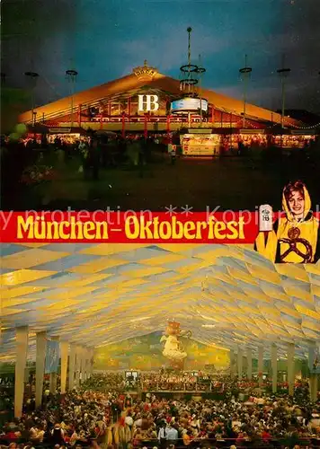 AK / Ansichtskarte Oktoberfest Muenchen Hofbraeu Festzelt  Kat. Feiern und Feste