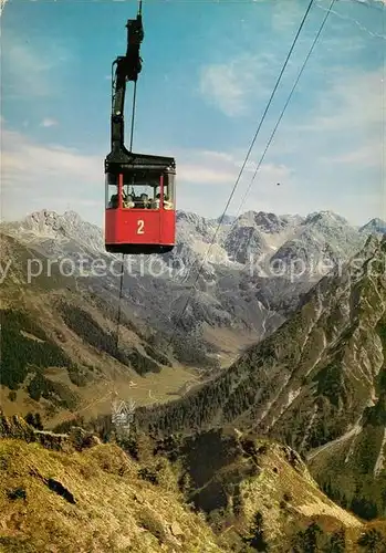 AK / Ansichtskarte Seilbahn Walmendingerhorn Schafalpen Mittelberg Kleines Walsertal Kat. Bahnen