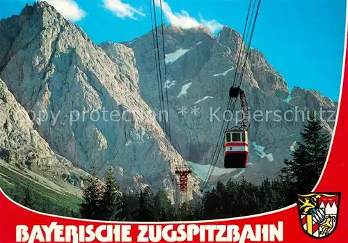 AK / Ansichtskarte Seilbahn Bayerische Zugspitzbahn Zugspitze Kat. Bahnen