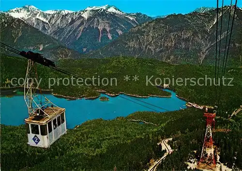 AK / Ansichtskarte Seilbahn Zugspitze Eibsee Ammergauer Alpen Kat. Bahnen