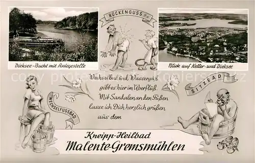 AK / Ansichtskarte Malente Gremsmuehlen Dieksee Bucht Anlegestelle  Kat. Malente