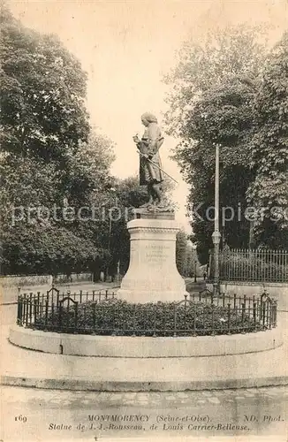 AK / Ansichtskarte Montmorency Statue de J J Rousseau de Louis Carrier Belleuse Kat. Montmorency