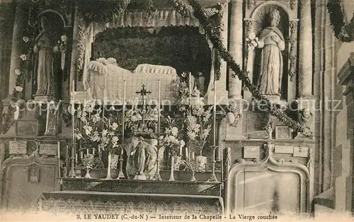 AK / Ansichtskarte Yaudet Interieur de la Chapelle La Vierge couchee Kat. Le Yaudet