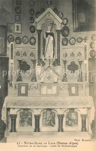 AK / Ansichtskarte Notre Dame du Laus Interieur de la Basilique Autel de St Dominique Kat. Saint Etienne le Laus