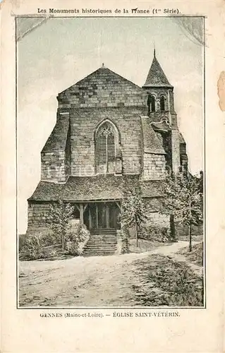 AK / Ansichtskarte Gennes Maine et Loire Eglise Saint Veterin Kat. Gennes