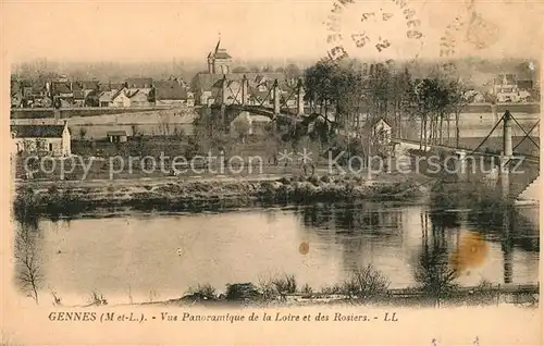 AK / Ansichtskarte Gennes Maine et Loire Vue panoramique de la Loire et des Rosiers Kat. Gennes