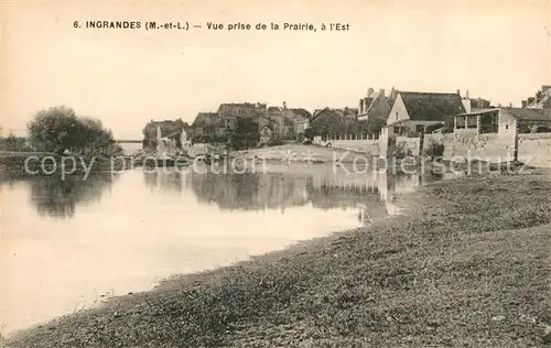 AK / Ansichtskarte Ingrandes Maine et Loire Vue prise de la Prairie a l Est Kat. Ingrandes