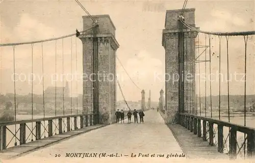 AK / Ansichtskarte Montjean sur Loire Le Pont et vue generale Kat. Montjean sur Loire