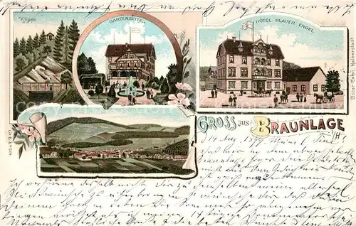 AK / Ansichtskarte Braunlage Hotel Blauer Engel Panorama Kat. Braunlage Harz