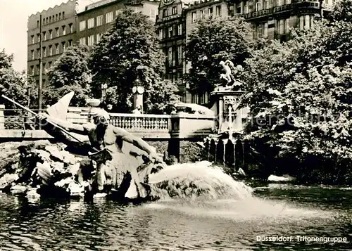 AK / Ansichtskarte Duesseldorf Tritonengruppe Brunnen Kat. Duesseldorf