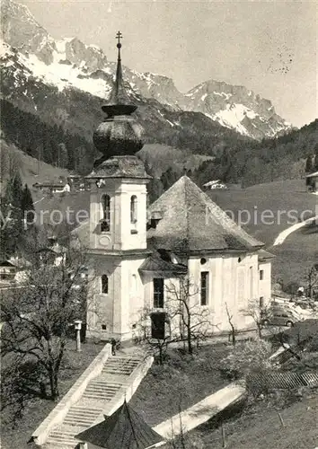 AK / Ansichtskarte Maria Gern Kirche mit Blick zum Untersberg Berchtesgadener Alpen Kat. Berchtesgaden