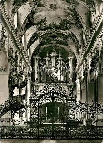 AK / Ansichtskarte Amorbach Abteikirche Blick zur Orgel Fresken Kat. Amorbach